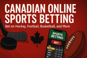 Canadian online sports betting enthusiasts placing bets online in Canada